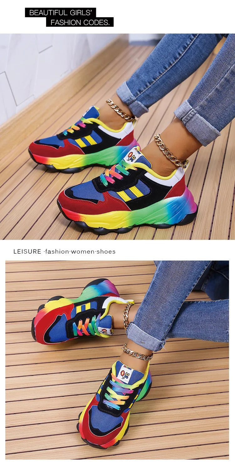 Sneakers Fashion Wedge Platform Sports ShoesMesh Breathable