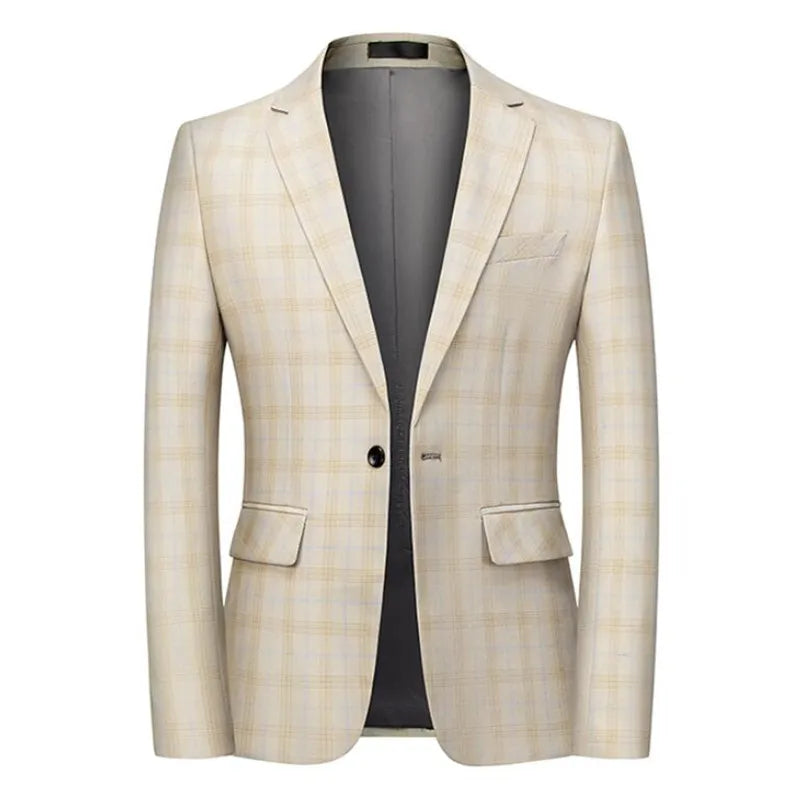 Blazer Cotton Slim Male Jacket Blazer S-6XL