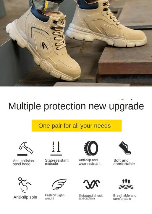 Protective Footwear Puncture Proof Male Work Shoes