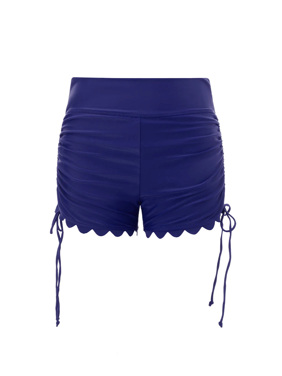 Swim Shorts High Waist Drawstring Bathing Surfing Bottoms