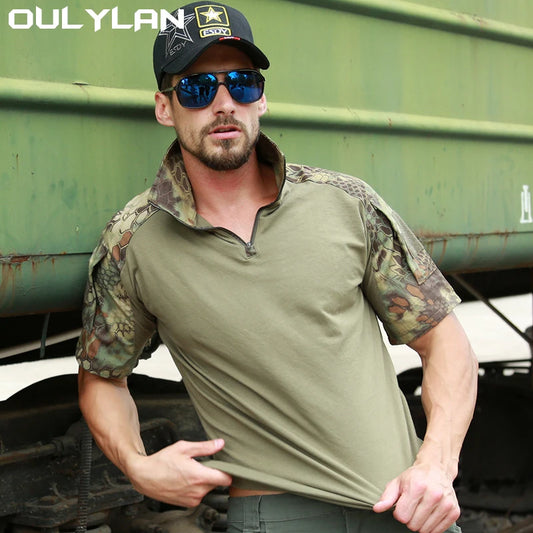 Camouflage Shirts Summer Casual Hunting Clothes