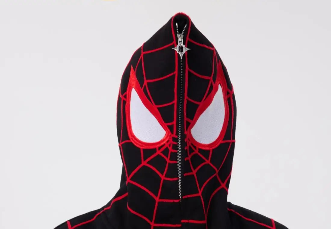 Spider Printed Zip Up Hoodie  Teenage Sweatshirt