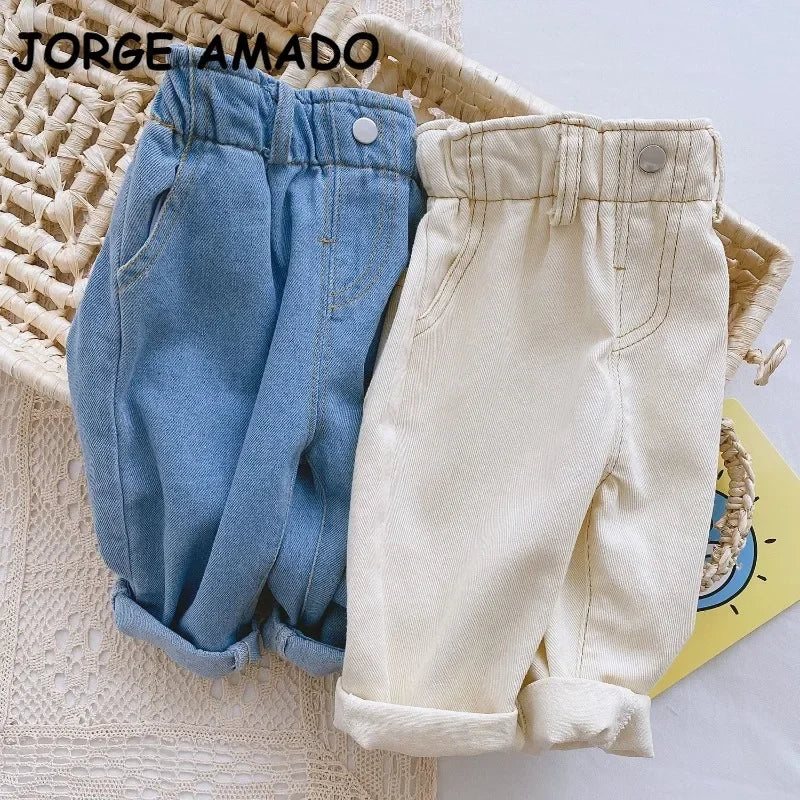 Solid Color Jeans 0-3 Years Old Baby