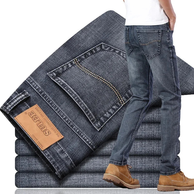 Slim Fit Jeans - Business Casual, High Quality Denim Pants