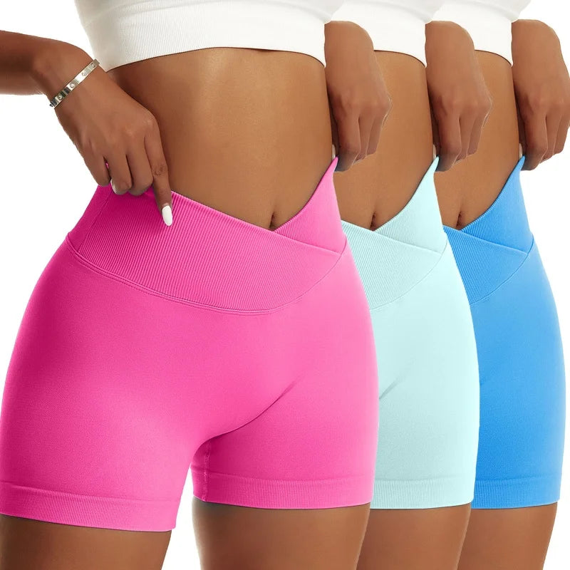 3 Pieces Women Solid Peach Hip Sports