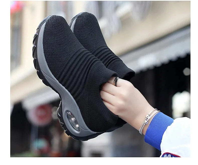 Running Training Sneakers  Slip On Walking Sock Shoes