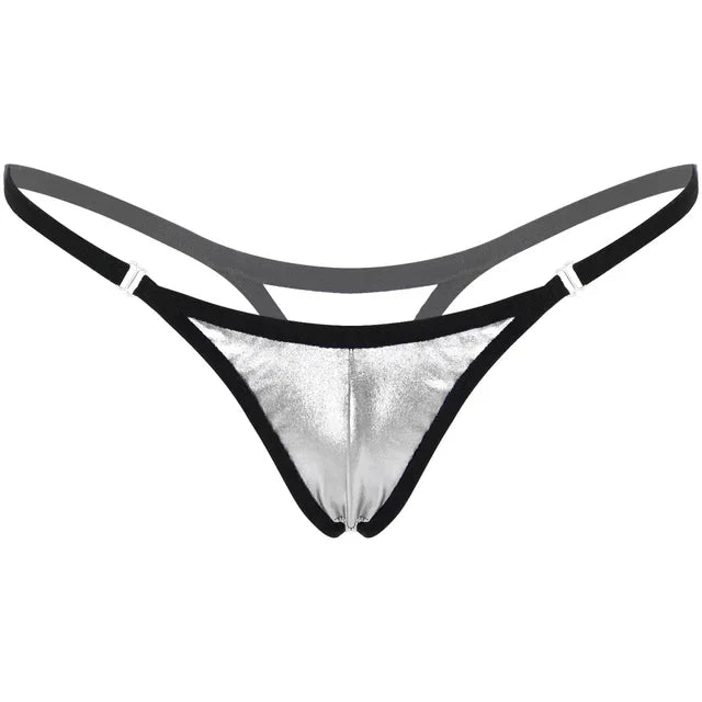 Brazilian Bikini Briefs Panties Shiny Low Rise Micro Bikini Thong