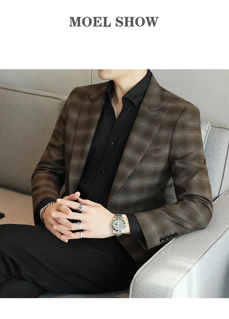 Blazer Cotton Slim  Suit Blaser  Jacket Blazer S-5XL