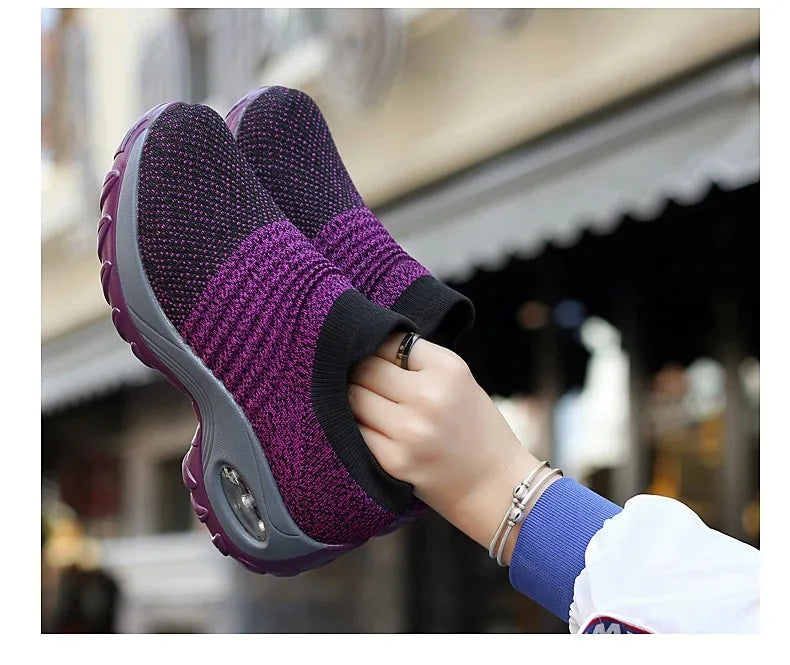 Running Training Sneakers  Slip On Walking Sock Shoes