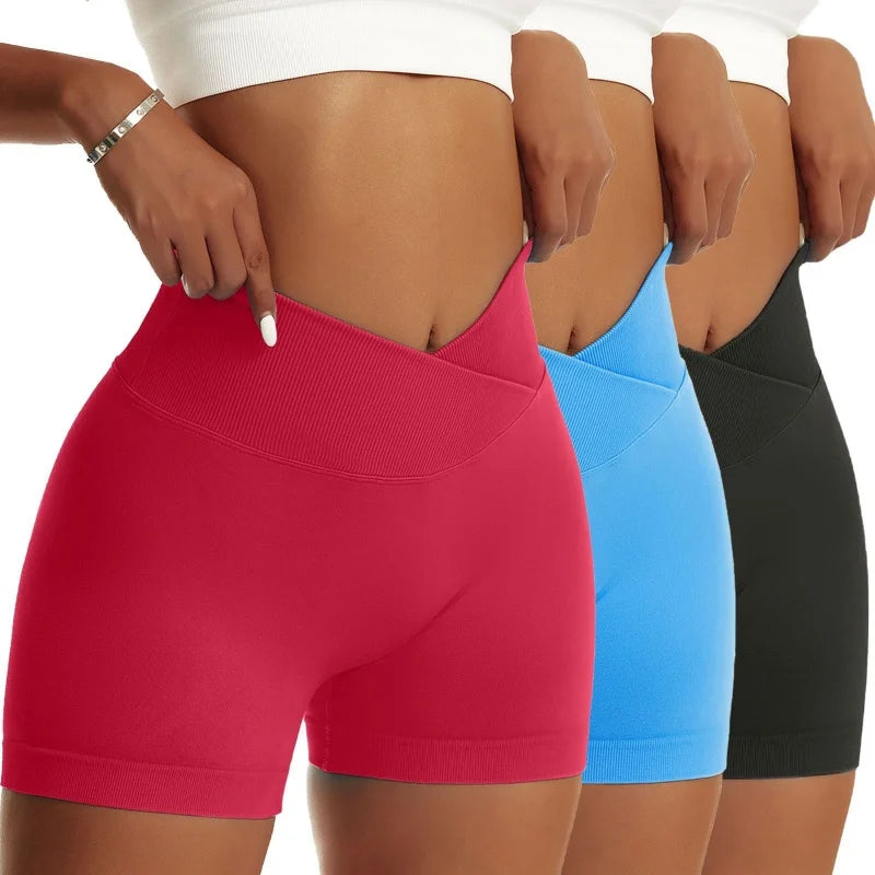 3 Pieces Women Solid Peach Hip Sports