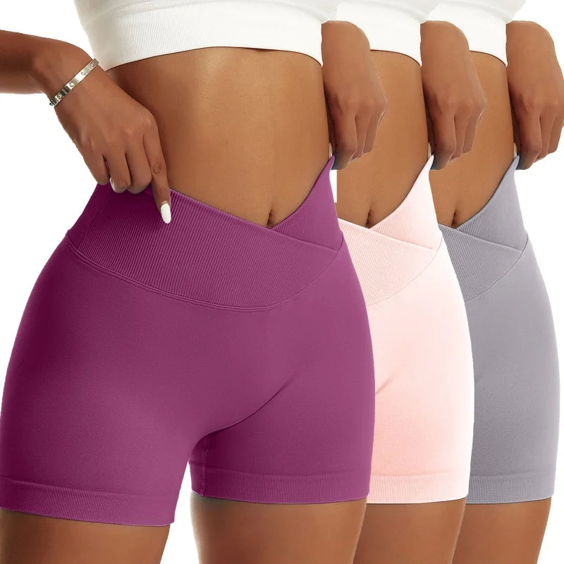 3 Pieces Women Solid Peach Hip Sports