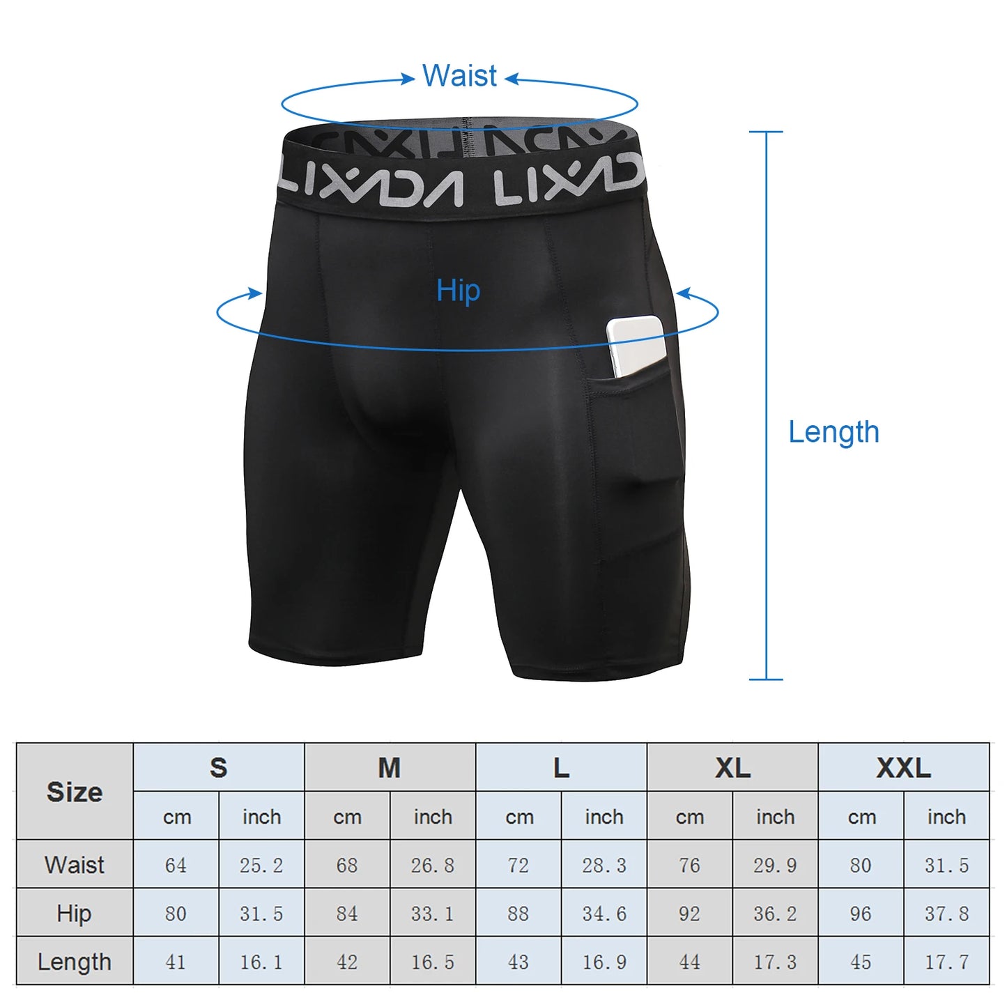 3 Pack  Sports Shorts  Workout Underwear with Pocket