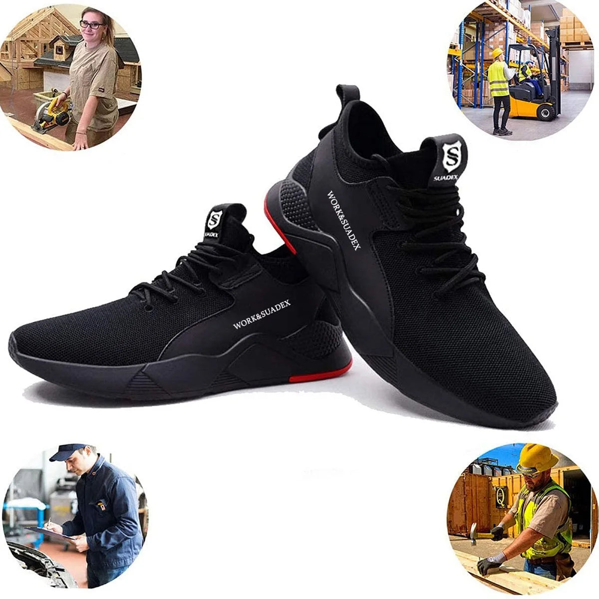 Work Safety Shoes Steel Toe Cap Anti-Smashing Puncture Proof