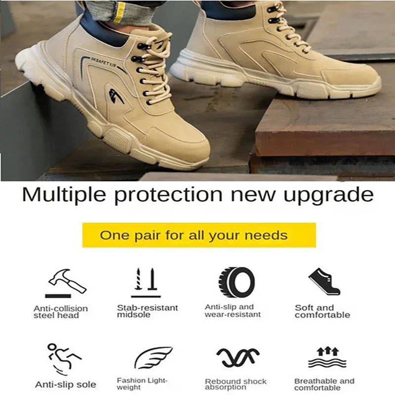 Protective Footwear Puncture Proof Male Work Shoes