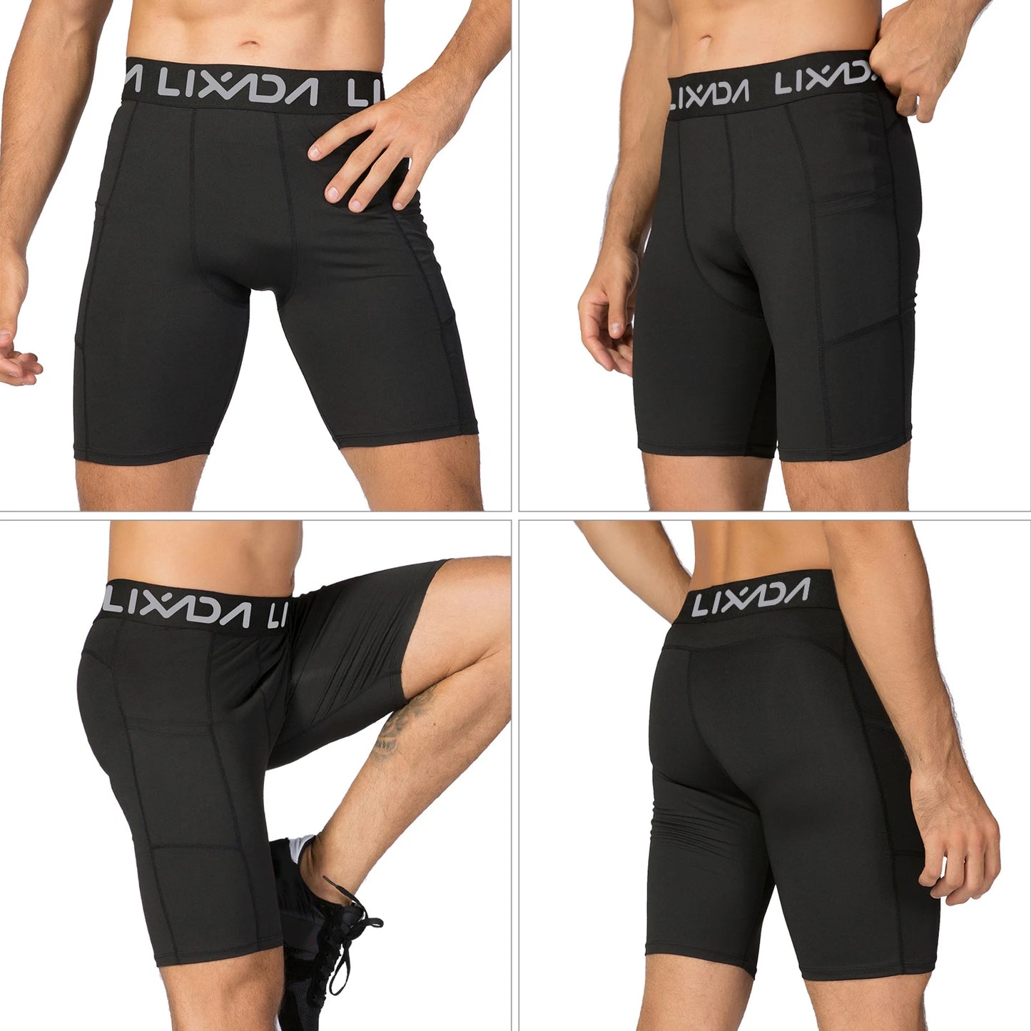 3 Pack  Sports Shorts  Workout Underwear with Pocket