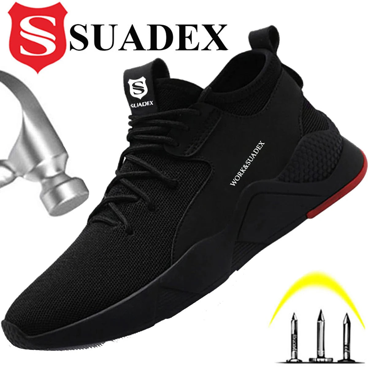 Work Safety Shoes Steel Toe Cap Anti-Smashing Puncture Proof