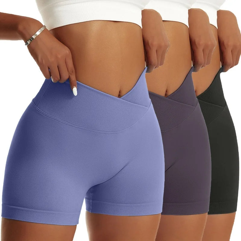 3 Pieces Women Solid Peach Hip Sports