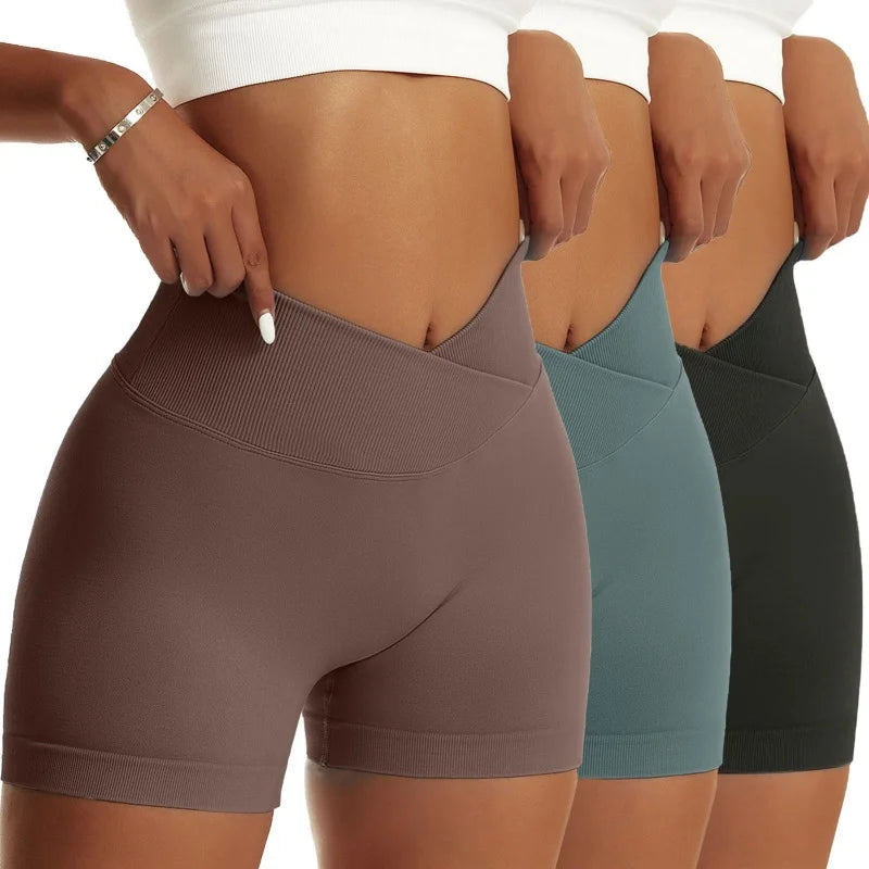 3 Pieces Women Solid Peach Hip Sports