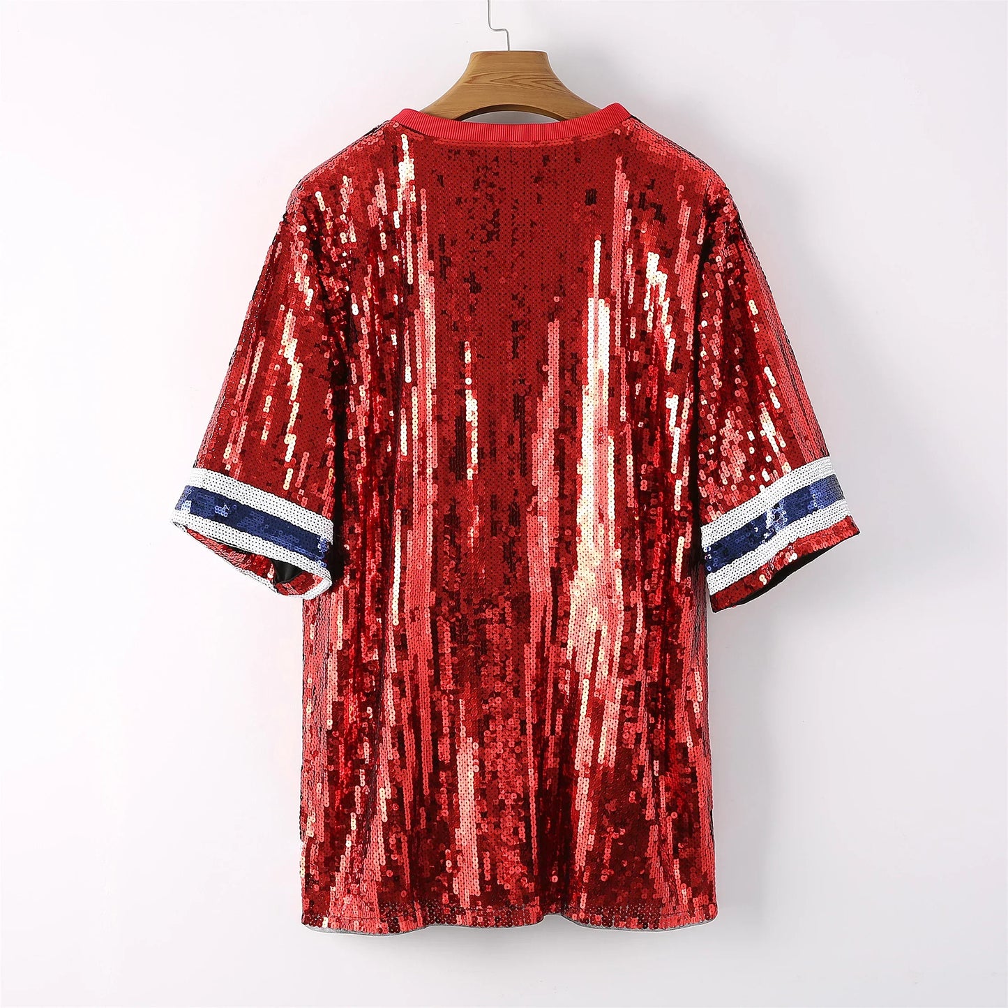 Women Sequin Game Day Shirt Dress