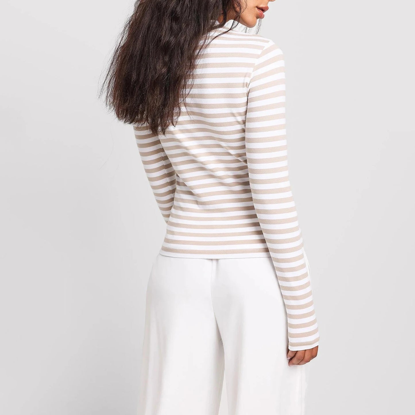 Stripe Long Sleeve Shirts Spring Blouse T-Shirts  Streetwear