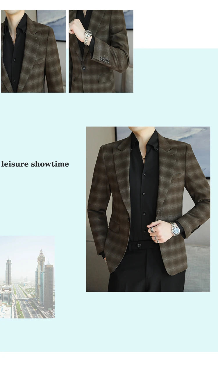 Blazer Cotton Slim  Suit Blaser  Jacket Blazer S-5XL