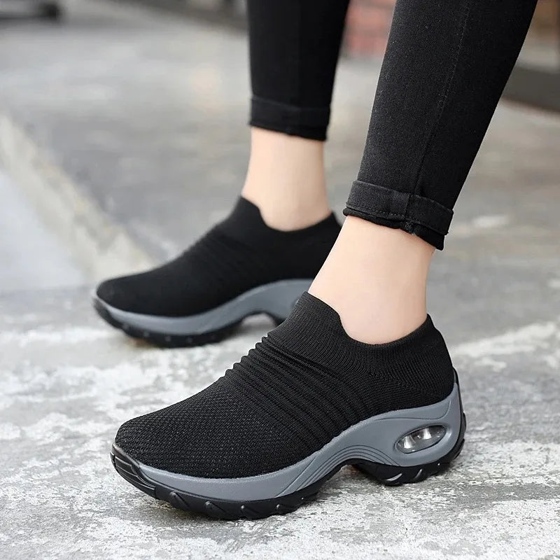 Running Training Sneakers  Slip On Walking Sock Shoes