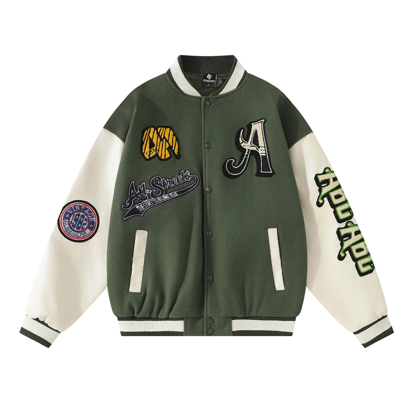 Letter Embroidery Men's Baseball Jacket Y2k