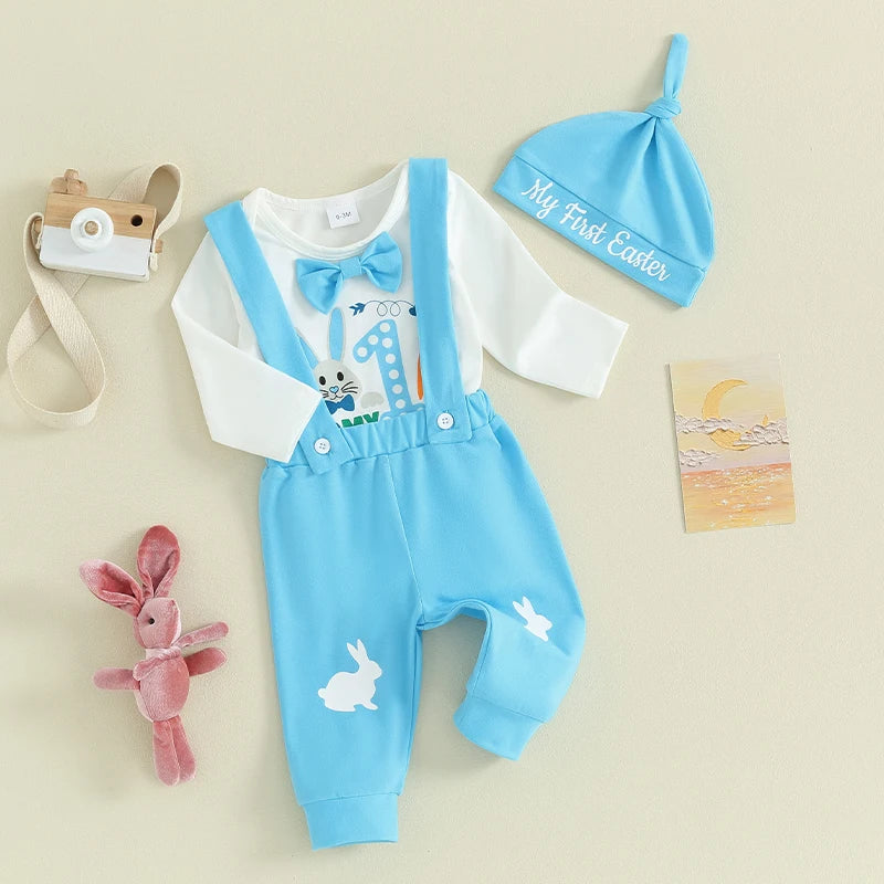 Outfit Short Sleeve Print Romper Set for Infants and Toddlers