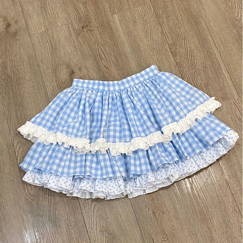 Mini Skirts Girl Cute Two Piece Sets