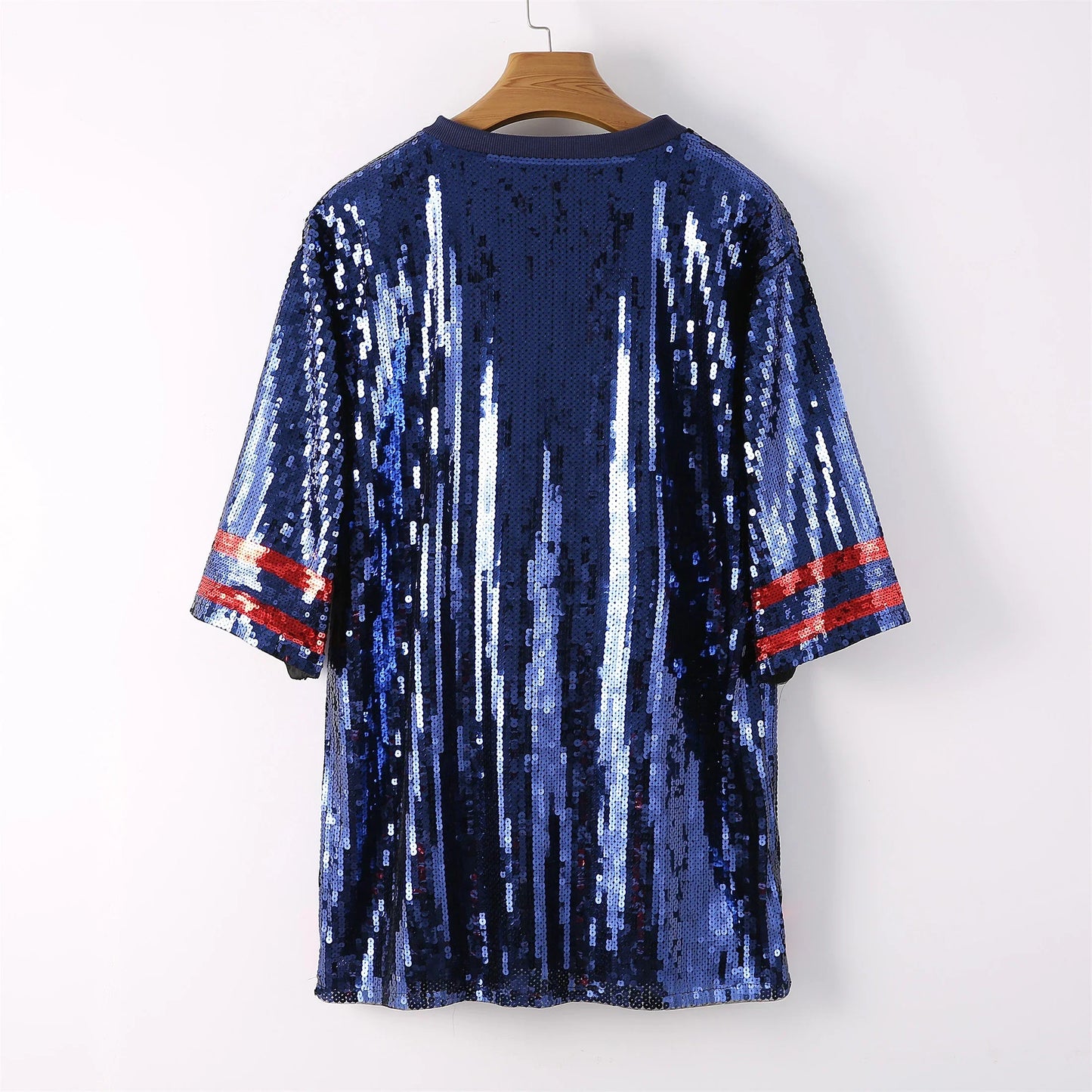 Women Sequin Game Day Shirt Dress