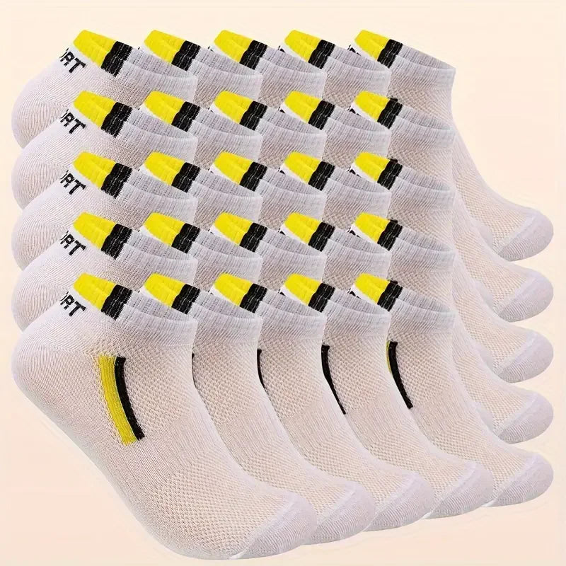 25 Pairs of boat socks e breathable casual sports socks