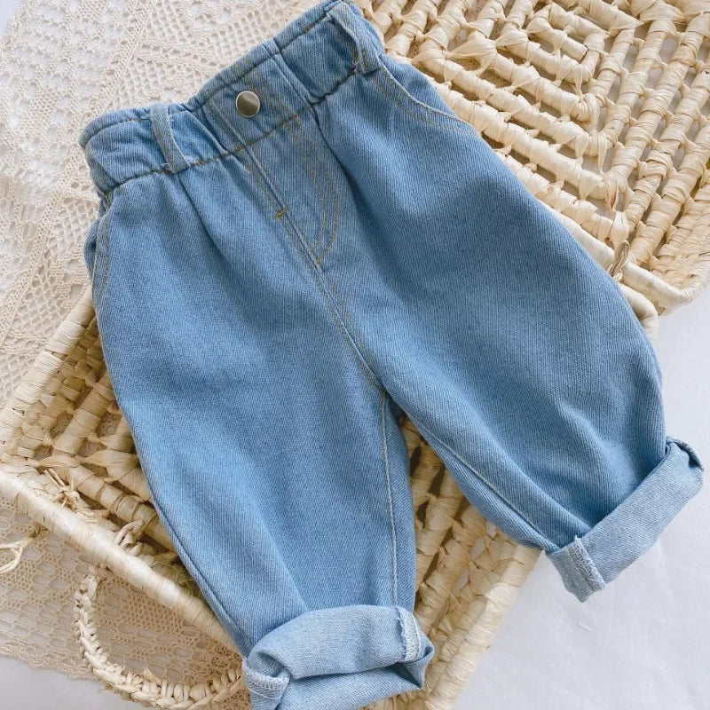 Solid Color Jeans 0-3 Years Old Baby