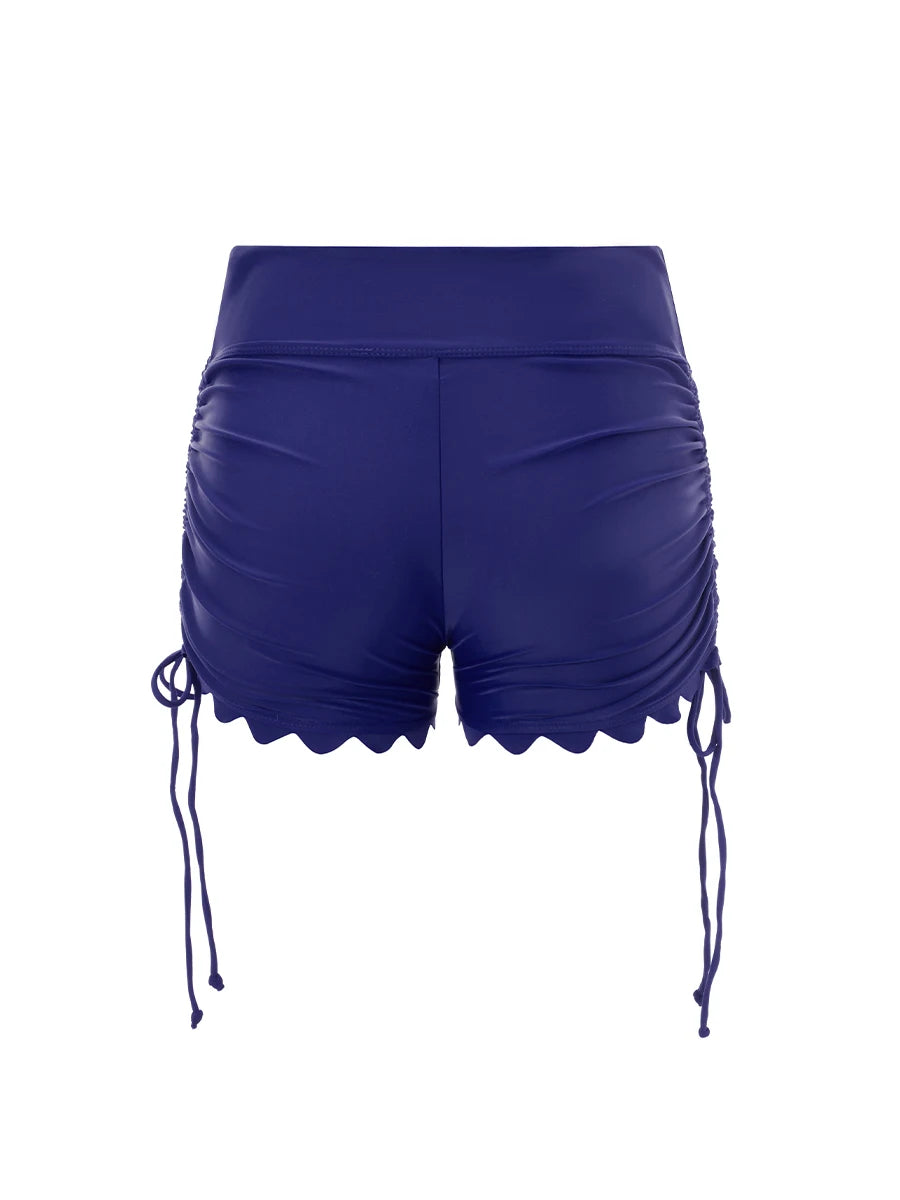 Swim Shorts High Waist Drawstring Bathing Surfing Bottoms