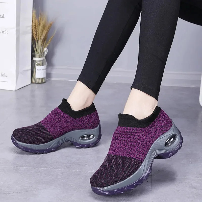 Running Training Sneakers  Slip On Walking Sock Shoes