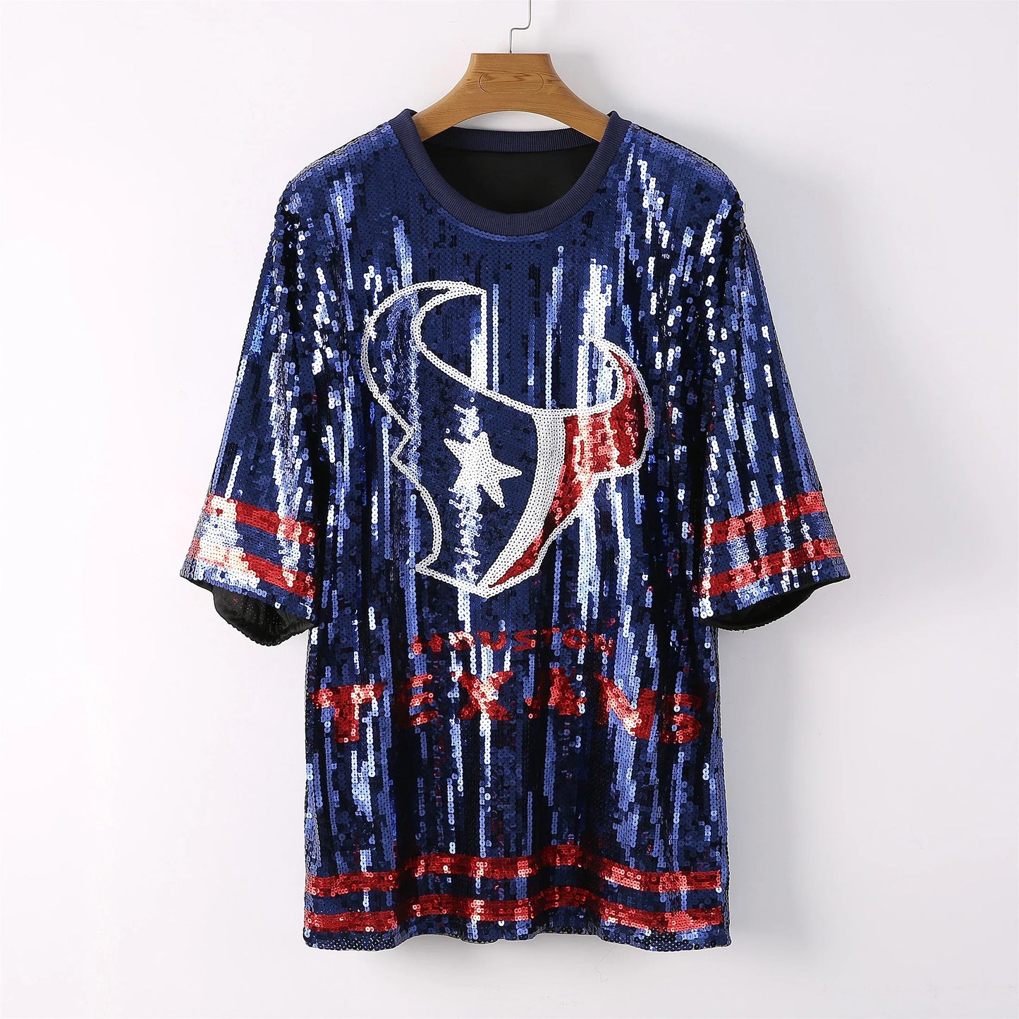 Women Sequin Game Day Shirt Dress