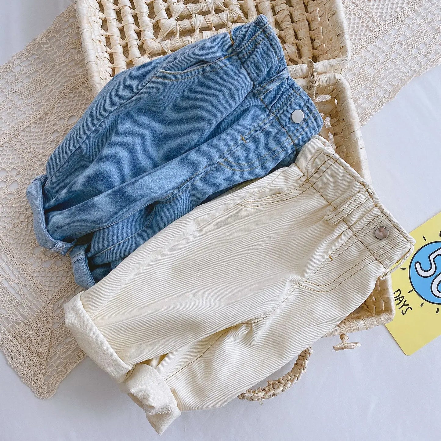 Solid Color Jeans 0-3 Years Old Baby