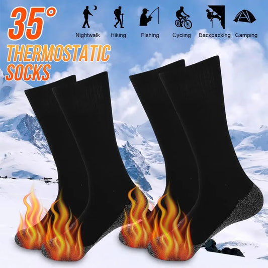 Socks for Men Women Thermal Heated Ski Tube Sock Foot Warmer